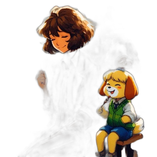 mask, staff, hair, creature transparent PNG cut-out