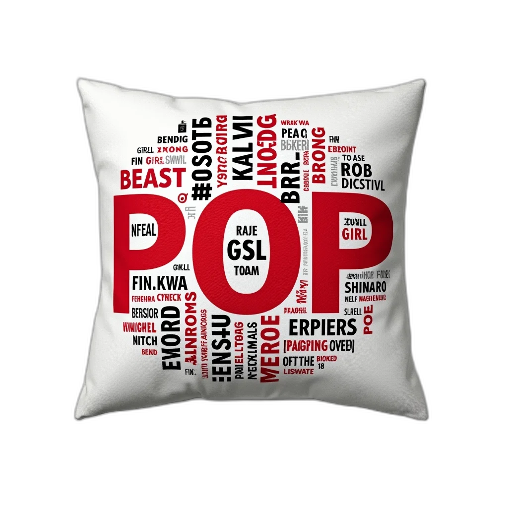 white, pillow, red, black transparent PNG cut-out
