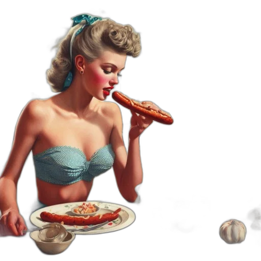 food, dress, concept art, photorealistic transparent PNG cut-out