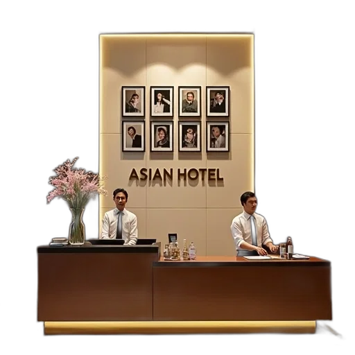 staff, furniture, building, photorealistic transparent PNG cut-out