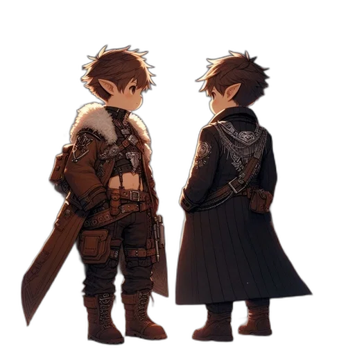 jacket, staff, weapon, sword transparent PNG cut-out