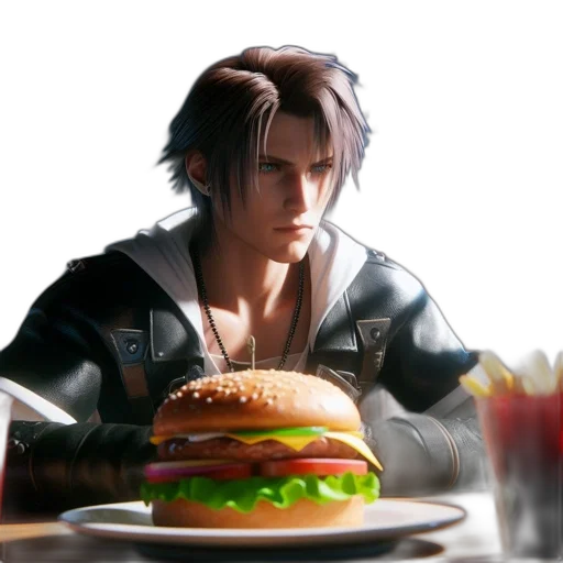 food, jacket, concept art, 3d render transparent PNG cut-out