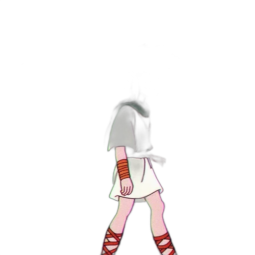 dress, staff, weapon, hair transparent PNG cut-out