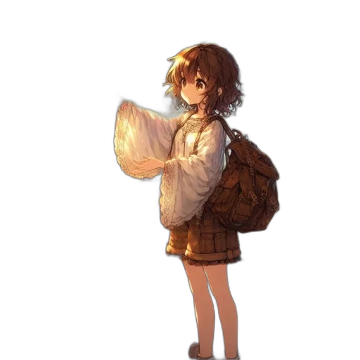 dress, jacket, umbrella, staff transparent PNG cut-out