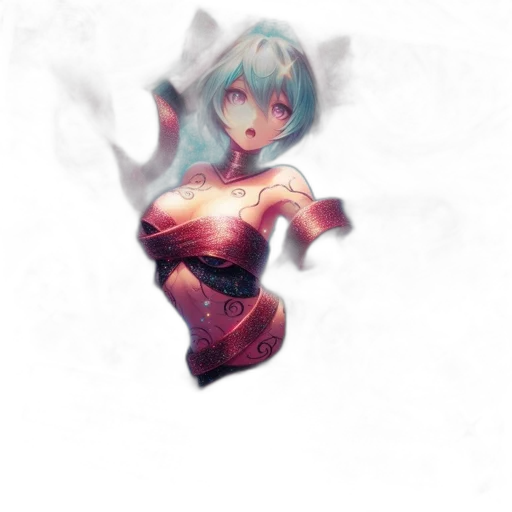 dragon, dress, staff, weapon transparent PNG cut-out