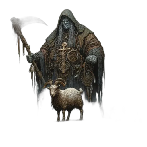 creature, animal, staff, weapon transparent PNG cut-out