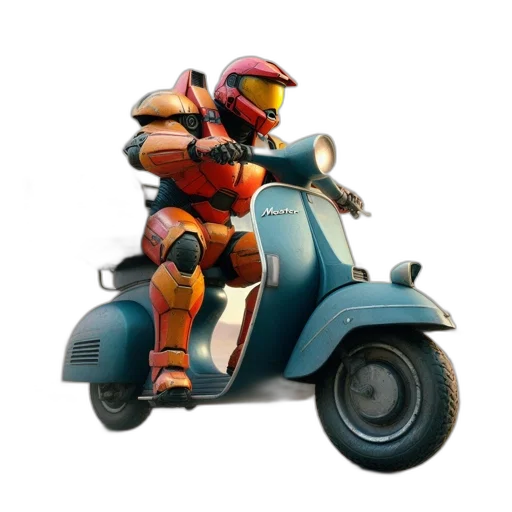 robot, car, concept art, 3d render transparent PNG cut-out