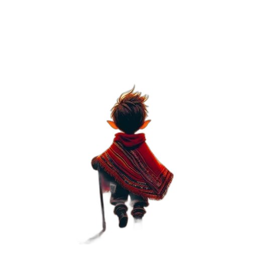 jacket, robot, staff, creature transparent PNG cut-out