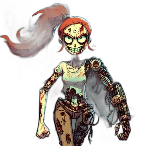 robot, staff, mask, creature transparent PNG cut-out