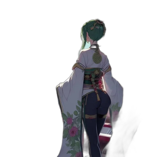 dress, staff, jacket, weapon transparent PNG cut-out
