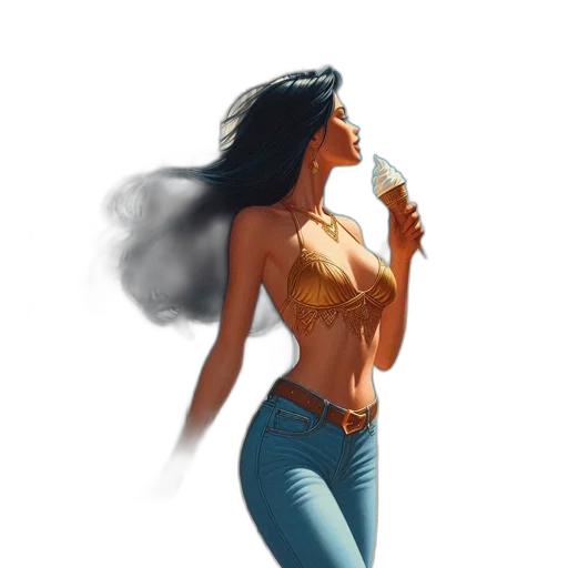 concept art, comic book art, fantasy art, photorealistic transparent PNG cut-out