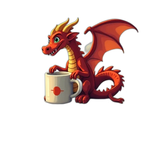 dragon, staff, pixel art, fantasy art transparent PNG cut-out