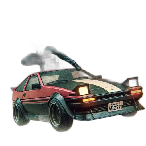 car, weapon, robot, vaporwave transparent PNG cut-out