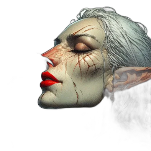 face, mask, concept art, fantasy art transparent PNG cut-out
