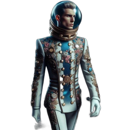 jacket, robot, concept art, 3d render transparent PNG cut-out