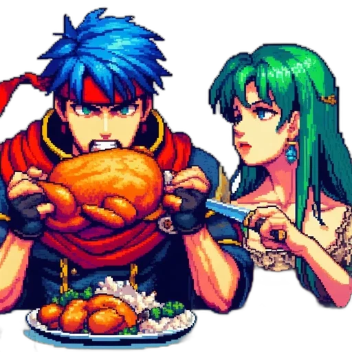 food, pixel art, concept art, comic book art transparent PNG cut-out