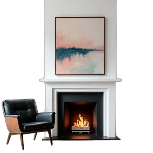 furniture, photorealistic, fire, dark transparent PNG cut-out
