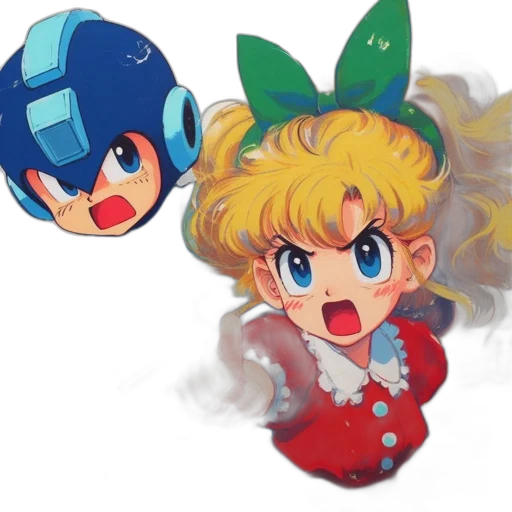 pixel art, concept art, anime, 3d render transparent PNG cut-out