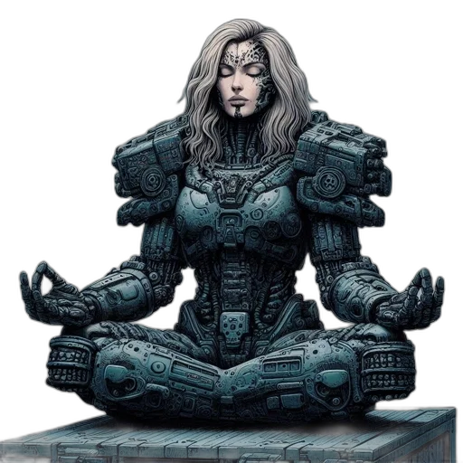 robot, weapon, concept art, comic book art transparent PNG cut-out