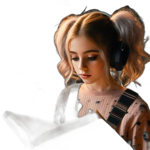 robot, hair, face, dress transparent PNG cut-out