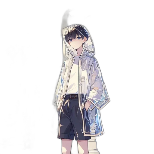jacket, umbrella, creature, dress transparent PNG cut-out
