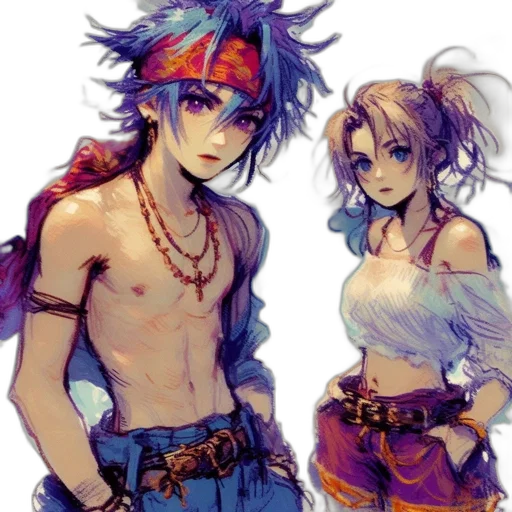 fantasy art, concept art, anime, watercolor transparent PNG cut-out