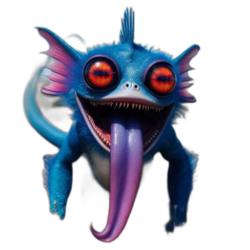 dragon, creature, animal, staff transparent PNG cut-out