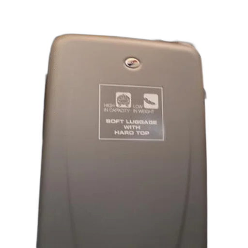 earth tones, gray, suitcase, label transparent PNG cut-out