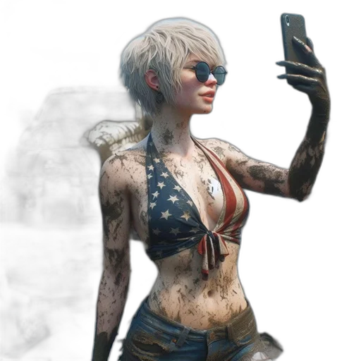 weapon, dress, face, jacket transparent PNG cut-out