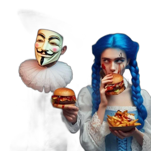 mask, food, face, concept art transparent PNG cut-out
