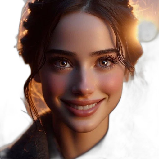 face, robot, crown, photorealistic transparent PNG cut-out