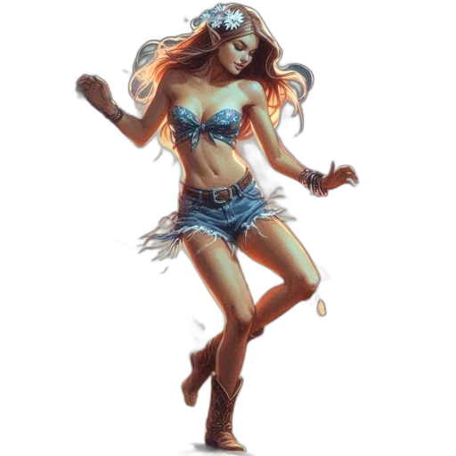dress, concept art, fantasy art, comic book art transparent PNG cut-out