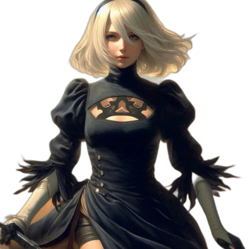 dress, fantasy art, concept art, comic book art transparent PNG cut-out