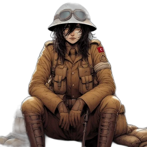 hat, jacket, face, concept art transparent PNG cut-out