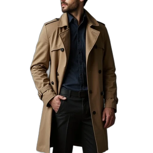 jacket, photorealistic, earth tones, dark transparent PNG cut-out