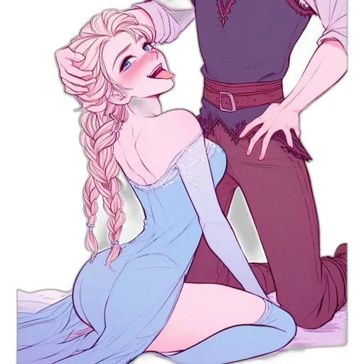 dress, staff, crown, fantasy art transparent PNG cut-out