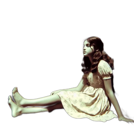 dress, shoes, hair, creature transparent PNG cut-out