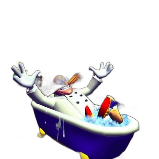 crown, robot, staff, 3d render transparent PNG cut-out