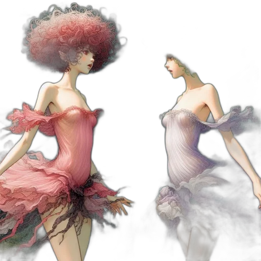 dress, concept art, fantasy art, photorealistic transparent PNG cut-out