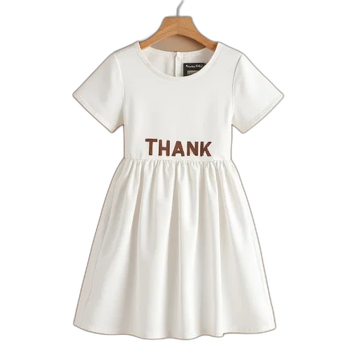 dress, thank, white, brown transparent PNG cut-out