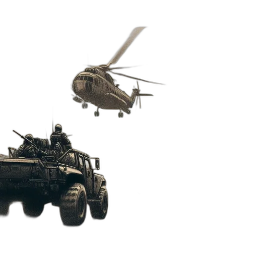 weapon, car, concept art, 3d render transparent PNG cut-out