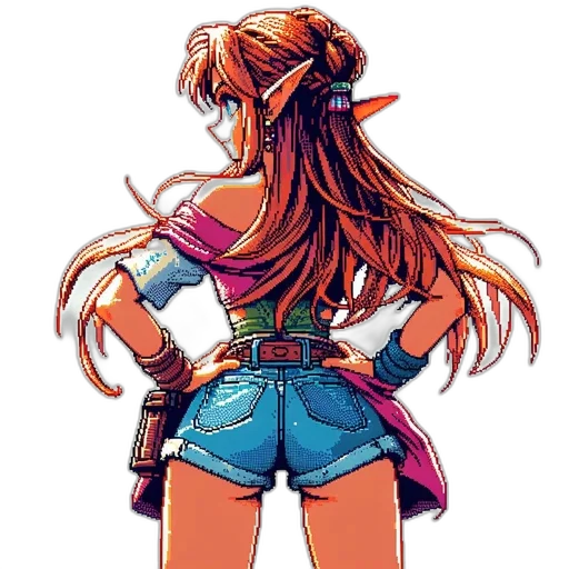 jacket, weapon, pixel art, concept art transparent PNG cut-out