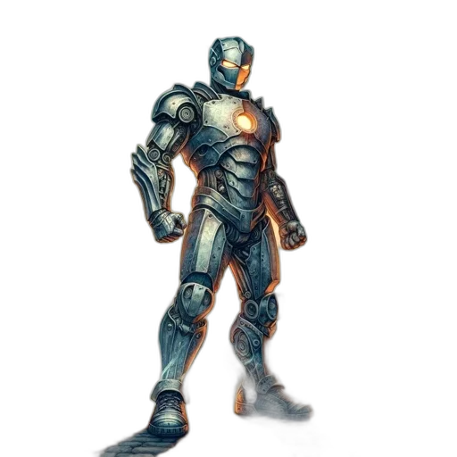 robot, sword, weapon, concept art transparent PNG cut-out