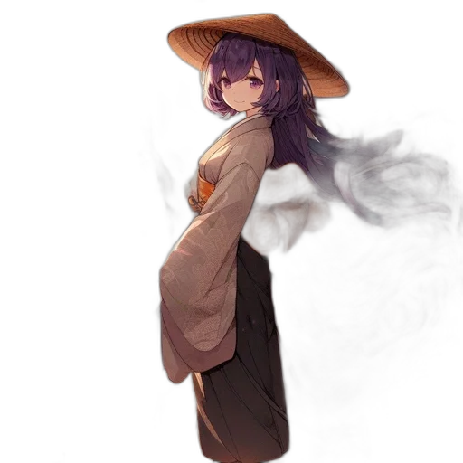 hat, staff, umbrella, dress transparent PNG cut-out