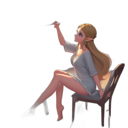 dress, staff, concept art, fantasy art transparent PNG cut-out