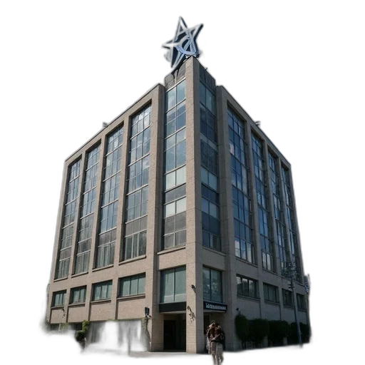 building, staff, 3d render, large transparent PNG cut-out