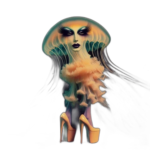 hair, creature, dress, hat transparent PNG cut-out