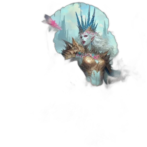 creature, dragon, staff, weapon transparent PNG cut-out