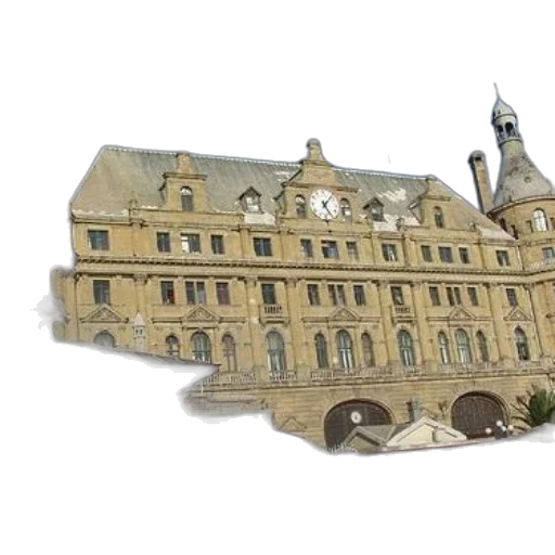 building, staff, 3d render, photorealistic transparent PNG cut-out