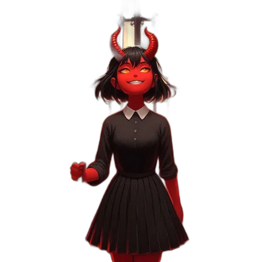 mask, dress, staff, creature transparent PNG cut-out